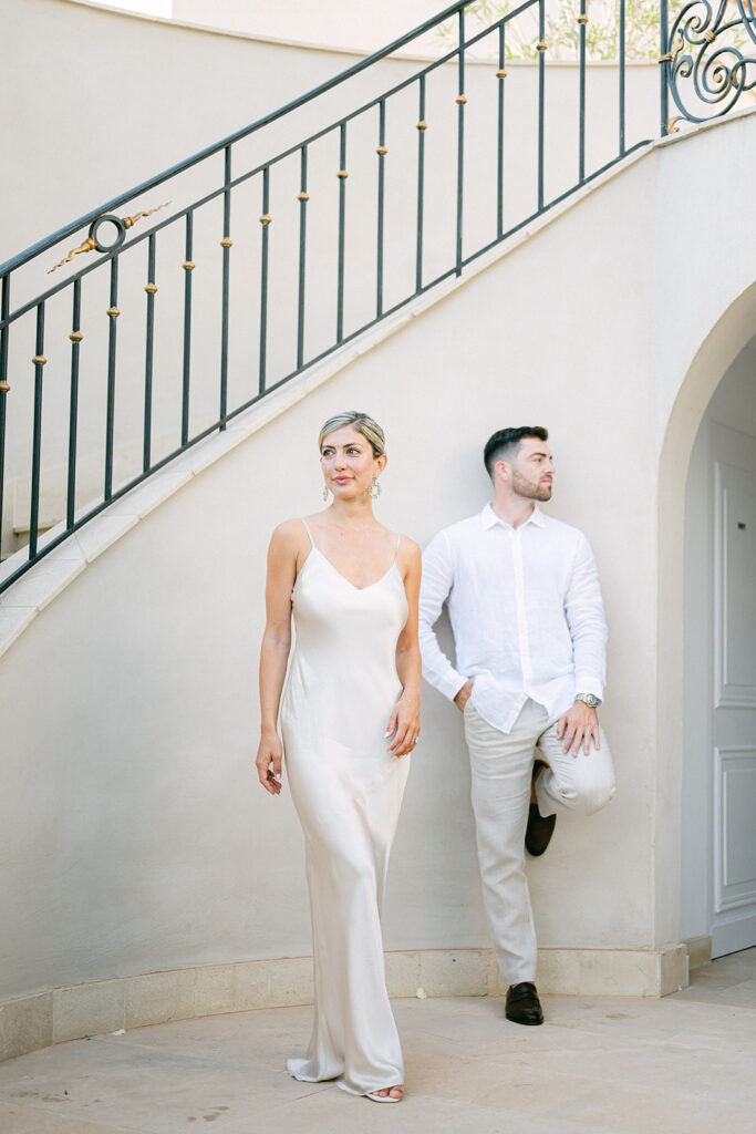 Engagement photo at Château de La Messardière in Saint-Tropez