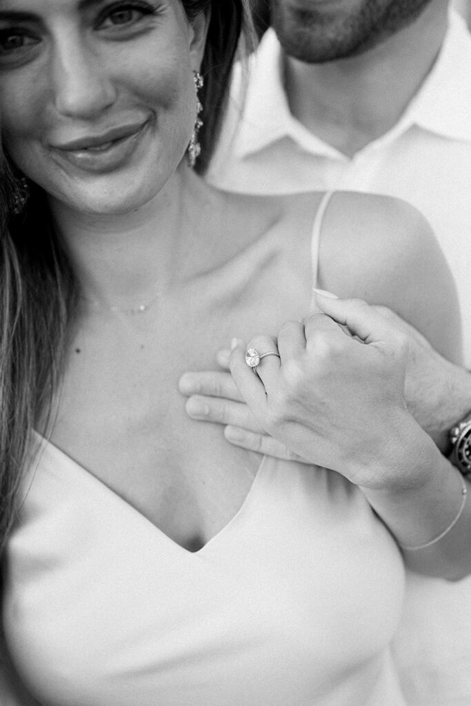 Engagement photo at Château de La Messardière in Saint-Tropez