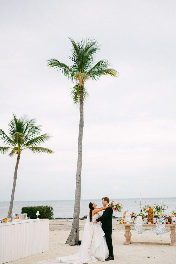 Keys Wedding French Style Islamorada tea table island