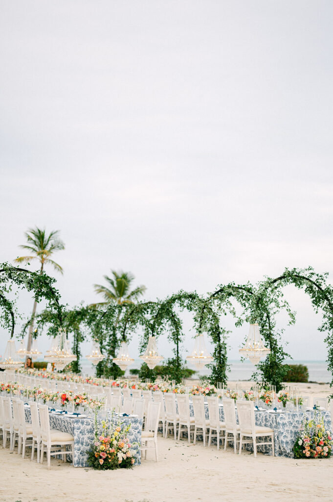 Keys Wedding French Style Islamorada tea table island