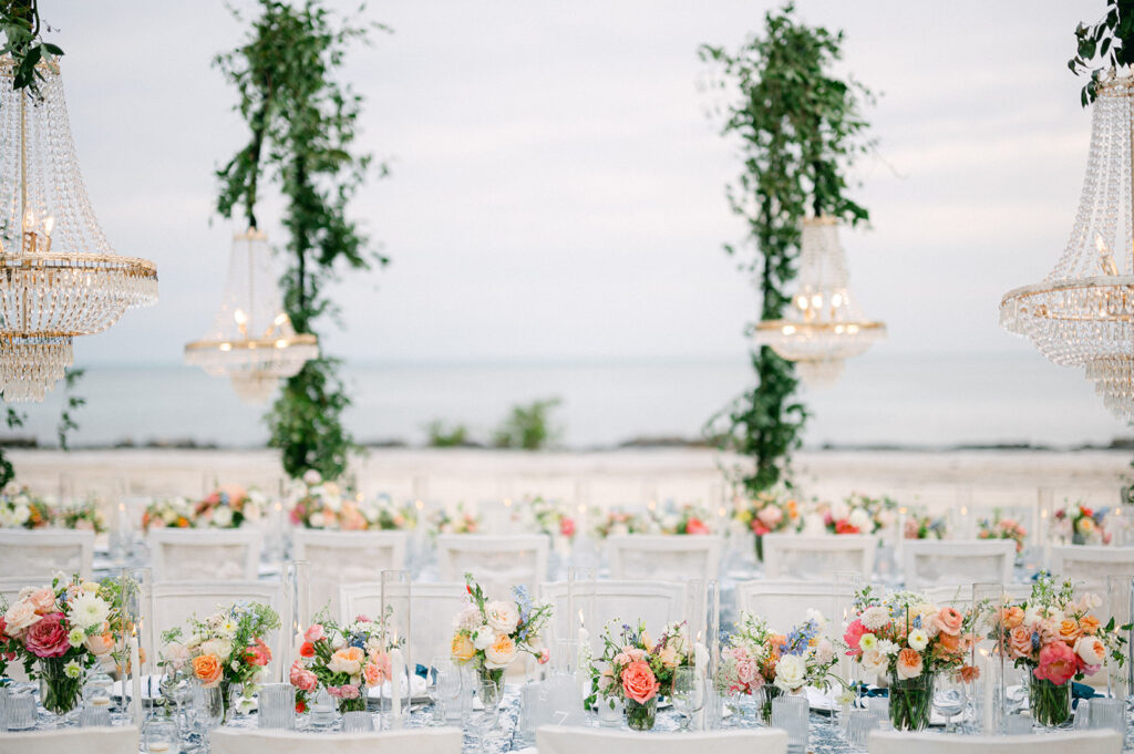 Keys Wedding French Style Islamorada tea table island