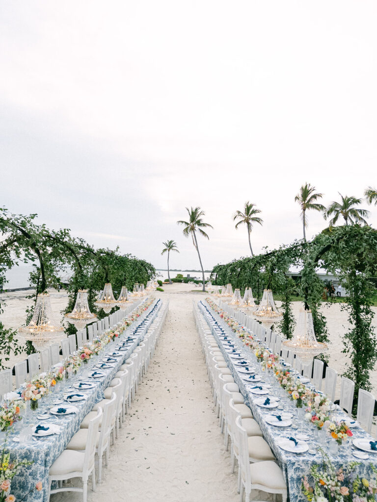 Keys Wedding French Style Islamorada tea table island