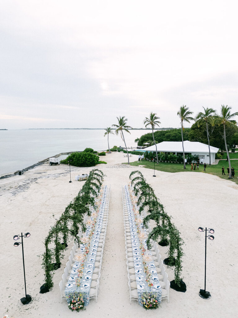 Keys Wedding French Style Islamorada tea table island