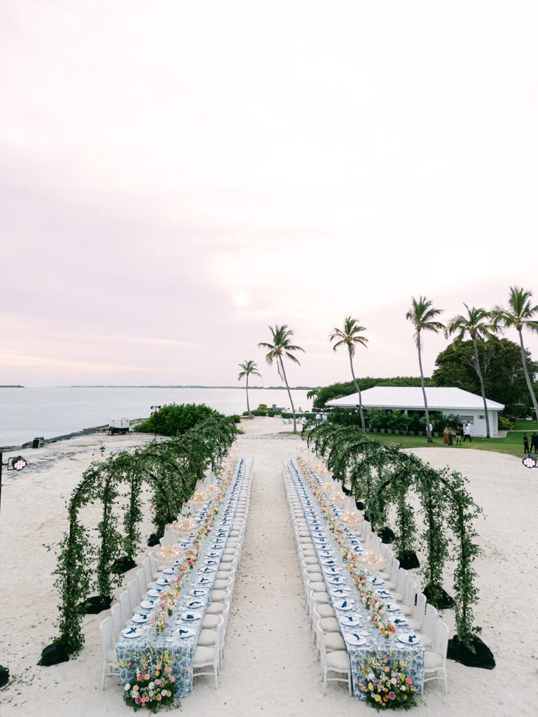 Keys Wedding French Style Islamorada tea table island